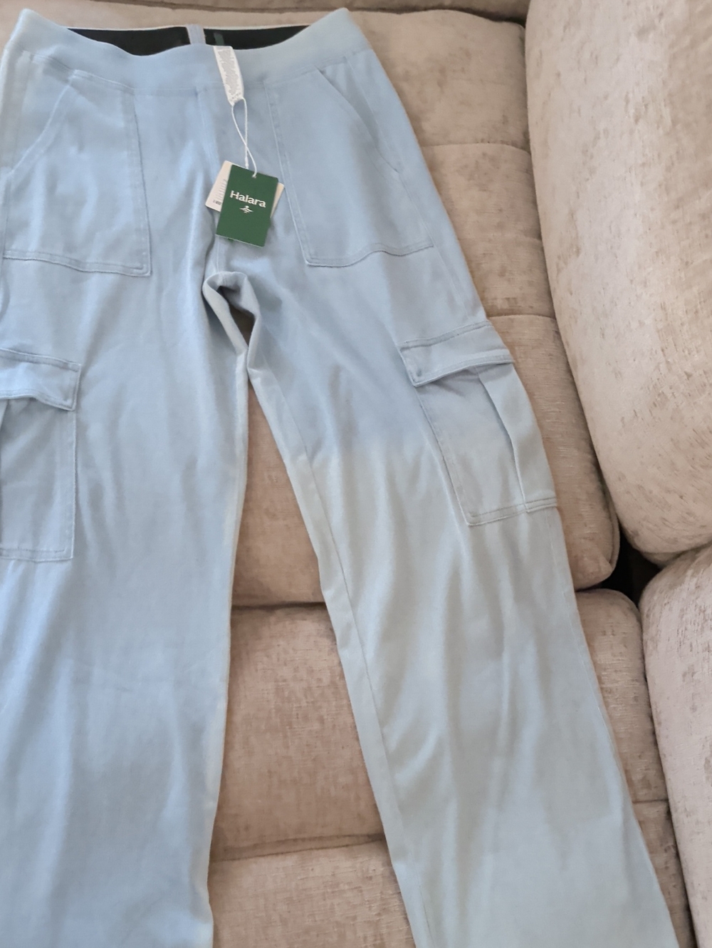HALARA Pastel Blue Cargo Sweatpants